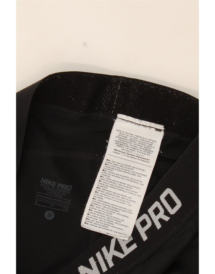 NIKE Womens Dri Fit Graphic Leggings UK 8 Small  Black Polyester Vintage Nike and Second-Hand Nike from Messina Hembry 