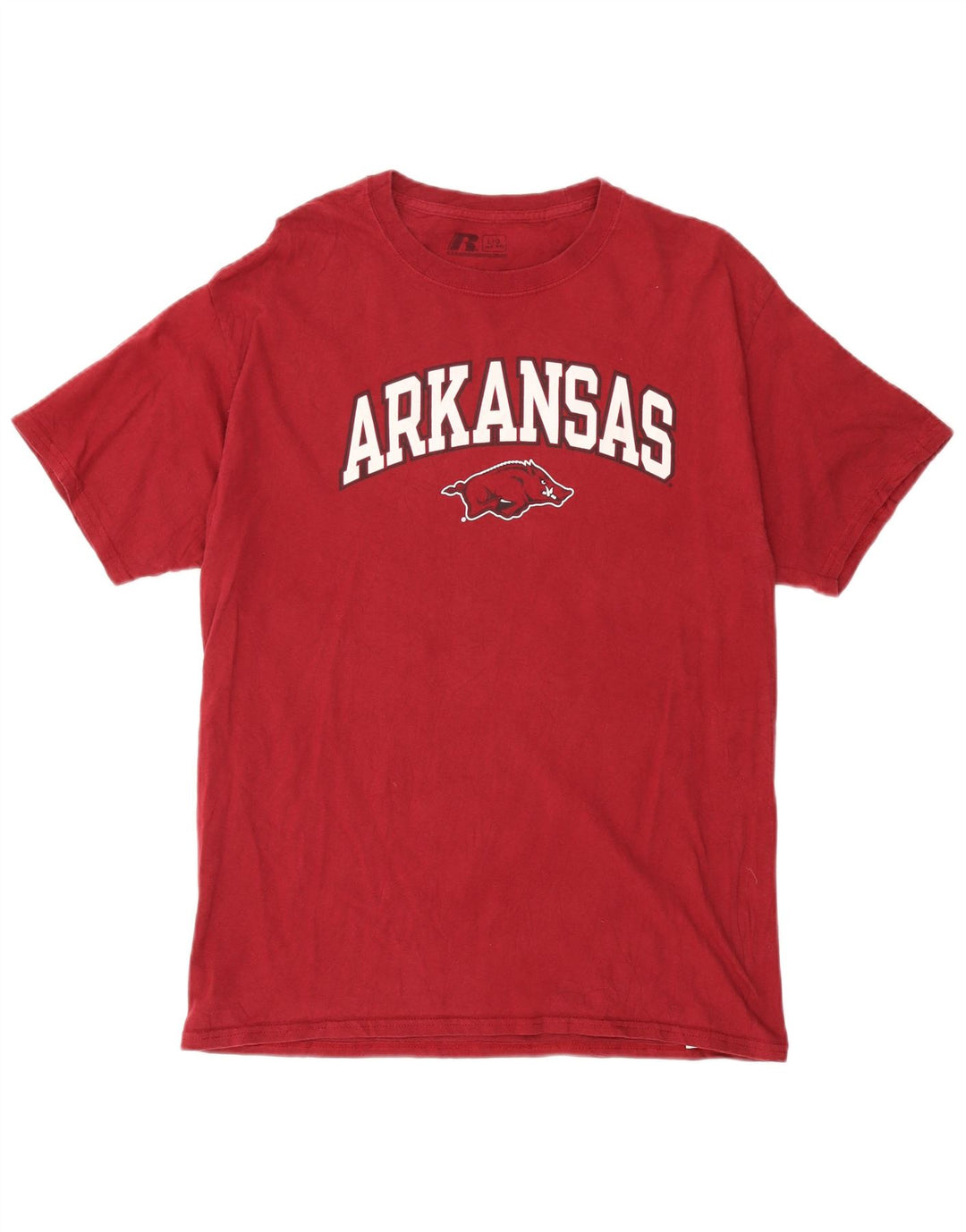 Russell Athletic pentru bărbați Arkansas Razorbacks tricou grafic Top mare roșu
