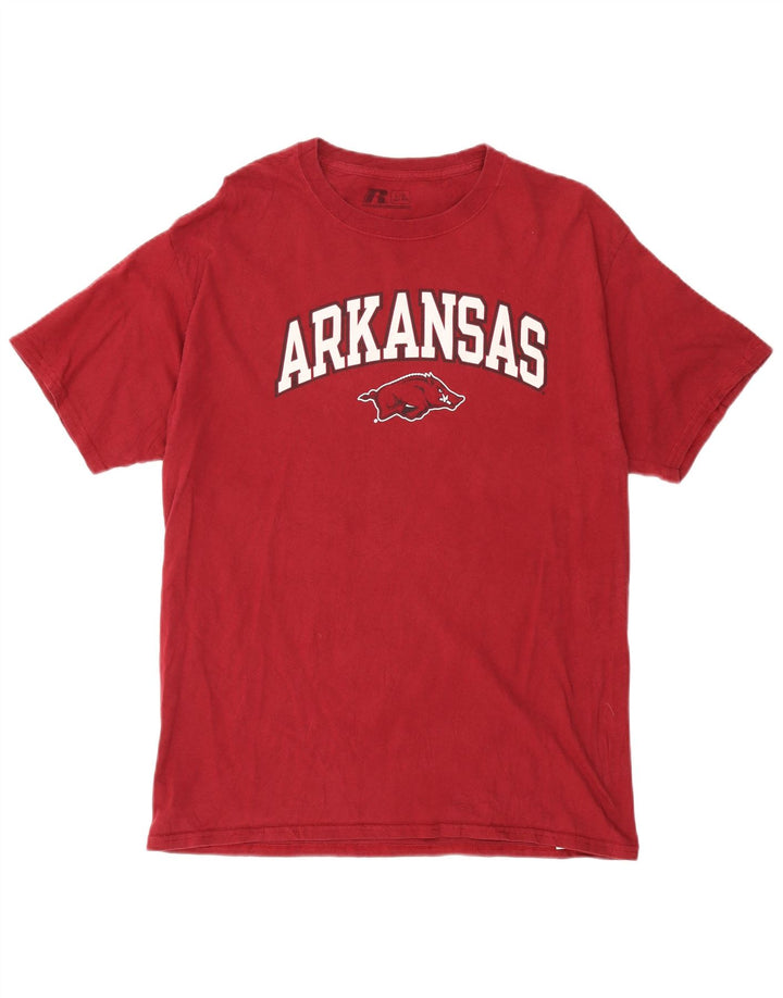 Russell Athletic pentru bărbați Arkansas Razorbacks tricou grafic Top mare roșu