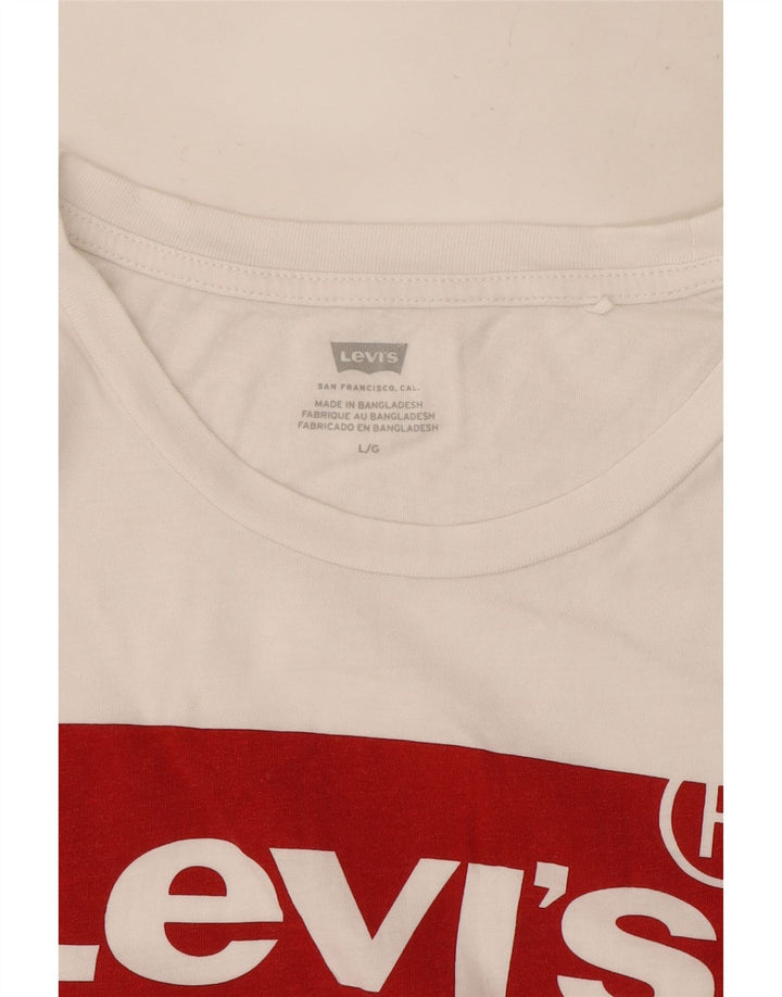 Tricou grafic Levi's pentru femei Top UK 16 Large White