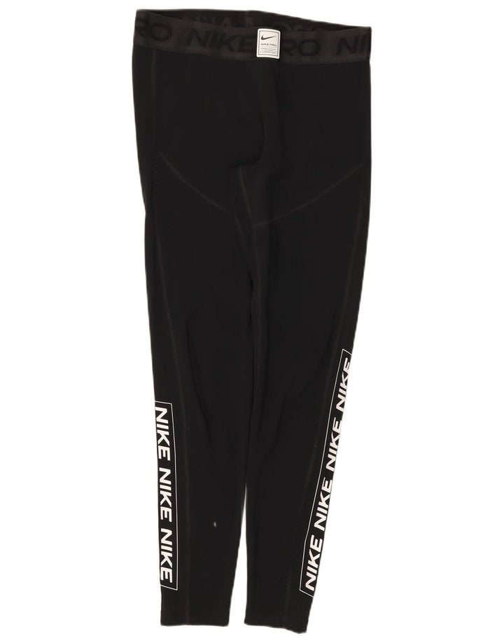 Leggings Nike Dri Fit Graphic pentru femei UK 14 Poliester negru mare