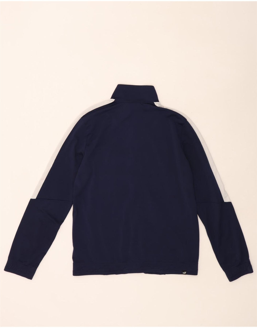 Jachetă de trening Puma pentru bărbați, poliester color bloc, albastru marin mediu