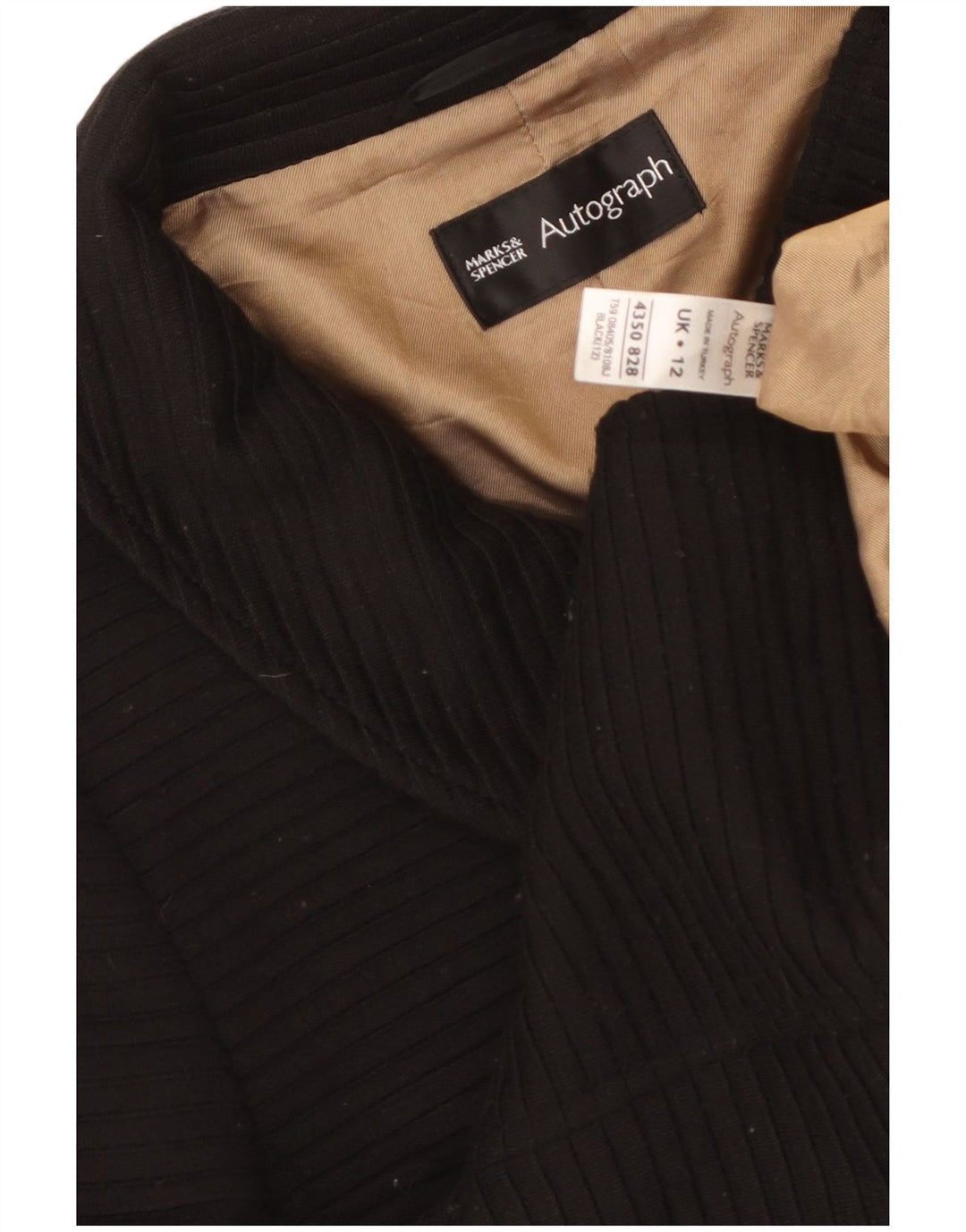 Jachetă pentru femei Marks & Spencer cu mâneci 3/4, UK 12 Medium Black