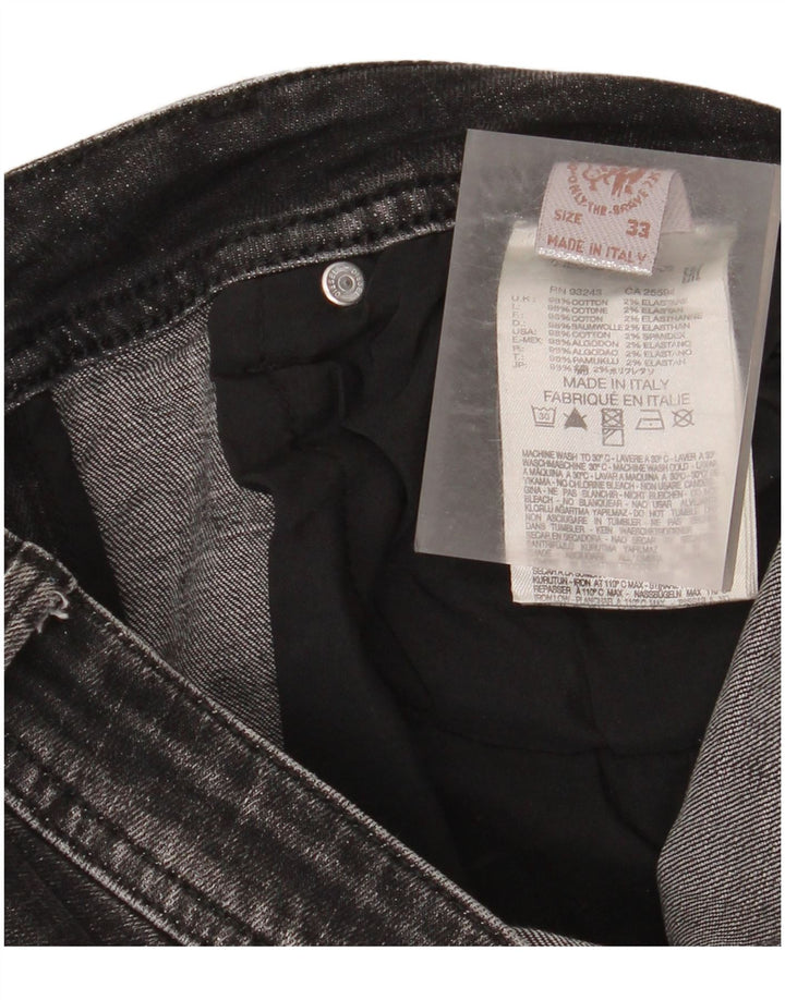 Jeans slim pentru bărbați Diesel Distressed W33 L30 bumbac negru