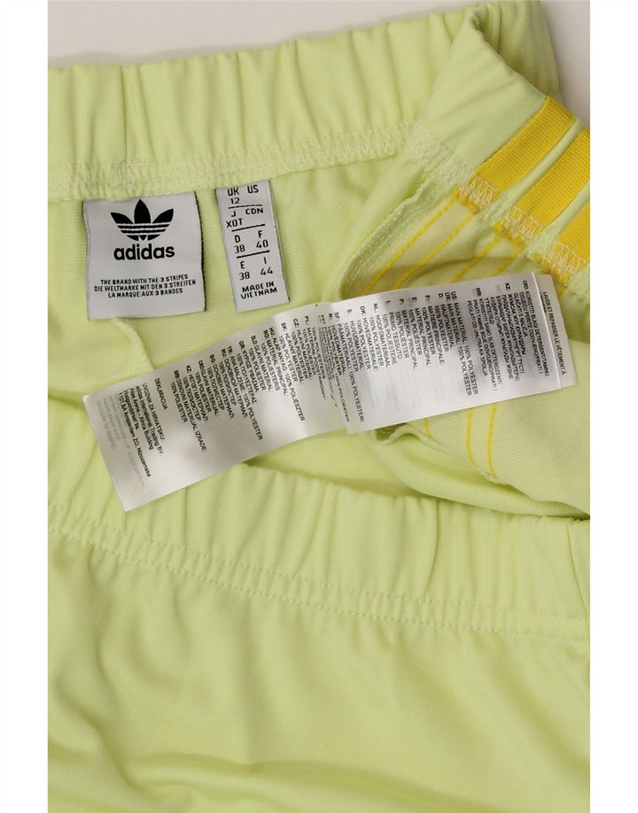 Pantaloni scurți sport Adidas pentru femei UK 12 Poliester galben mediu