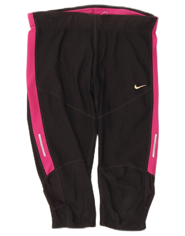 Leggings Capri Nike pentru femei UK 8 Mici, negru, poliester color bloc