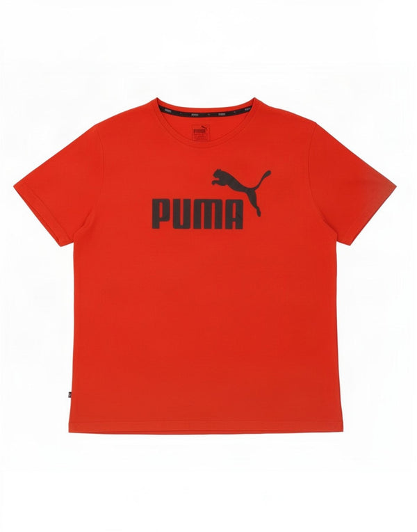 Puma Mens Graphic T-Shirt Top XL Red Cotton