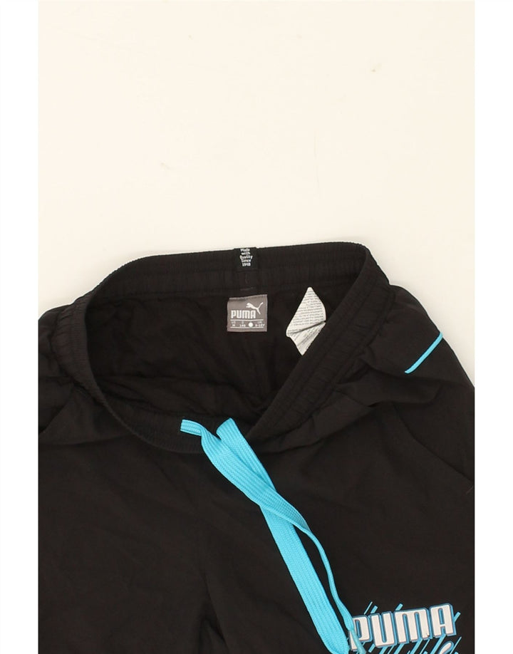 PUMA Boys Graphic Sport Shorts 9-10 Years Medium Black Polyester Vintage Puma and Second-Hand Puma from Messina Hembry 