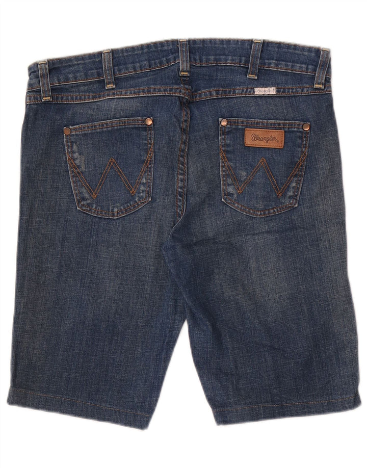 Pantaloni scurți Wrangler Iris Denim W31, bumbac albastru mediu