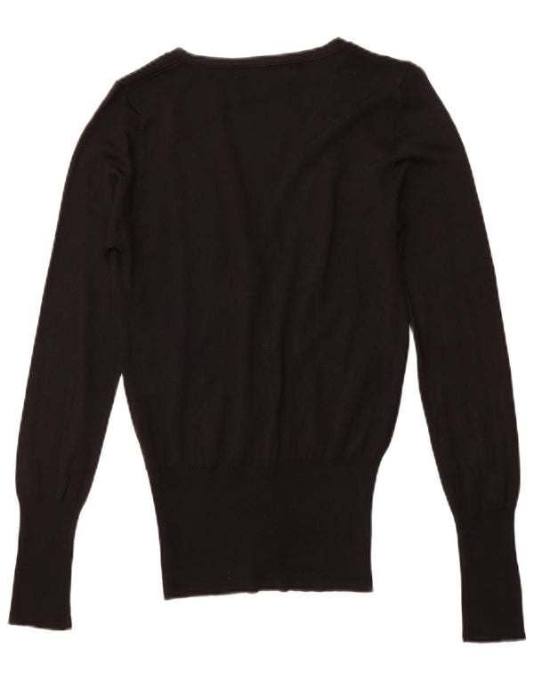 Pulover cardigan ZARA pentru femei UK 10 Small Black Viscose