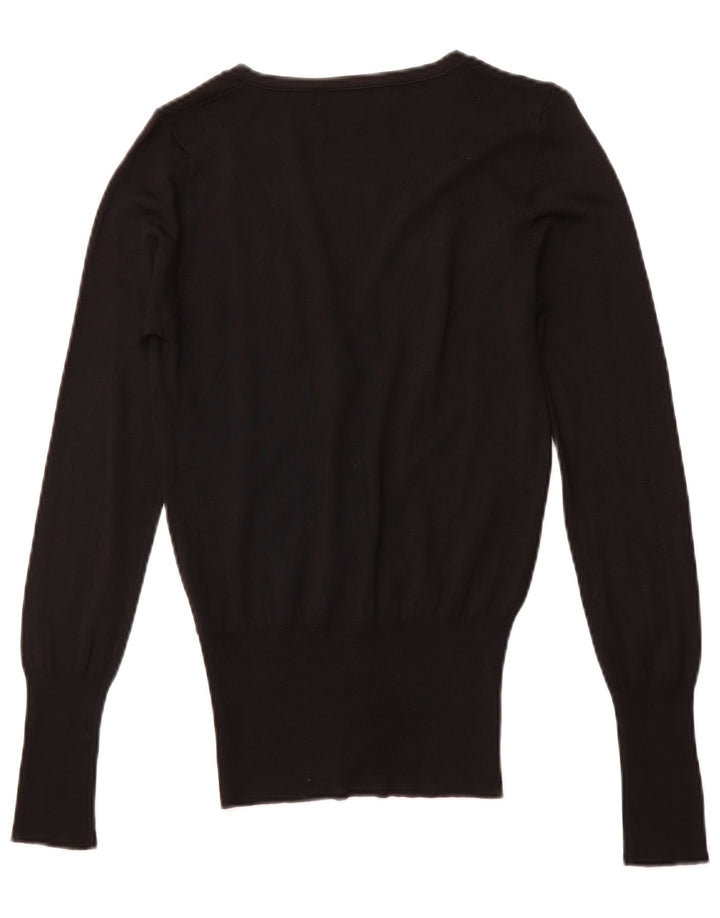 Pulover cardigan ZARA pentru femei UK 10 Small Black Viscose