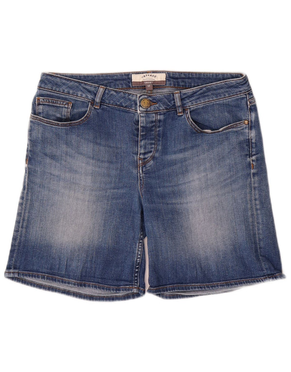 Pantaloni scurți din denim pentru femei Fat Face cu talie joasă UK 10 Small W30 Blue Bumbac