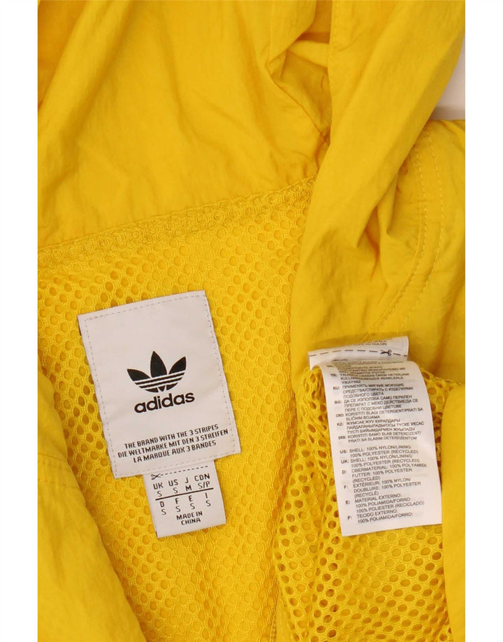 Jachetă de ploaie cu glugă pentru bărbați Adidas UK 36 Nylon galben mic
