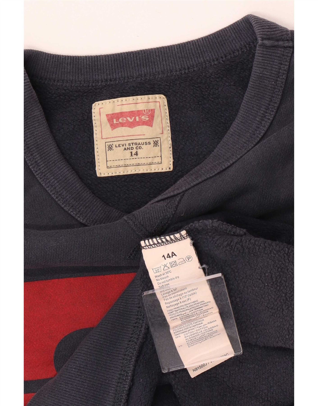Pulover pentru băieți Levi's Graphic Regular Fit, 13-14 ani, bleumarin