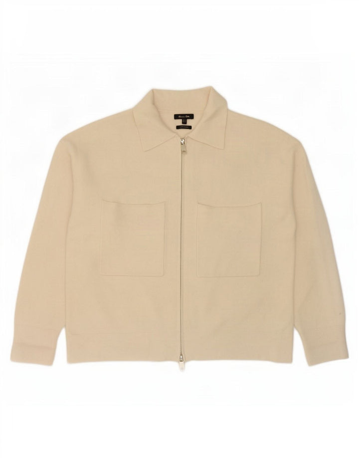 Pulover cardigan supradimensionat pentru femei Massimo Dutti UK 10 Small Off White