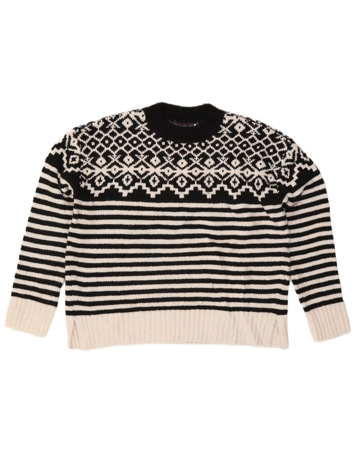 Pulover pentru femei Marks & Spencer cu decolteu triplu UK 14 Medium Negru