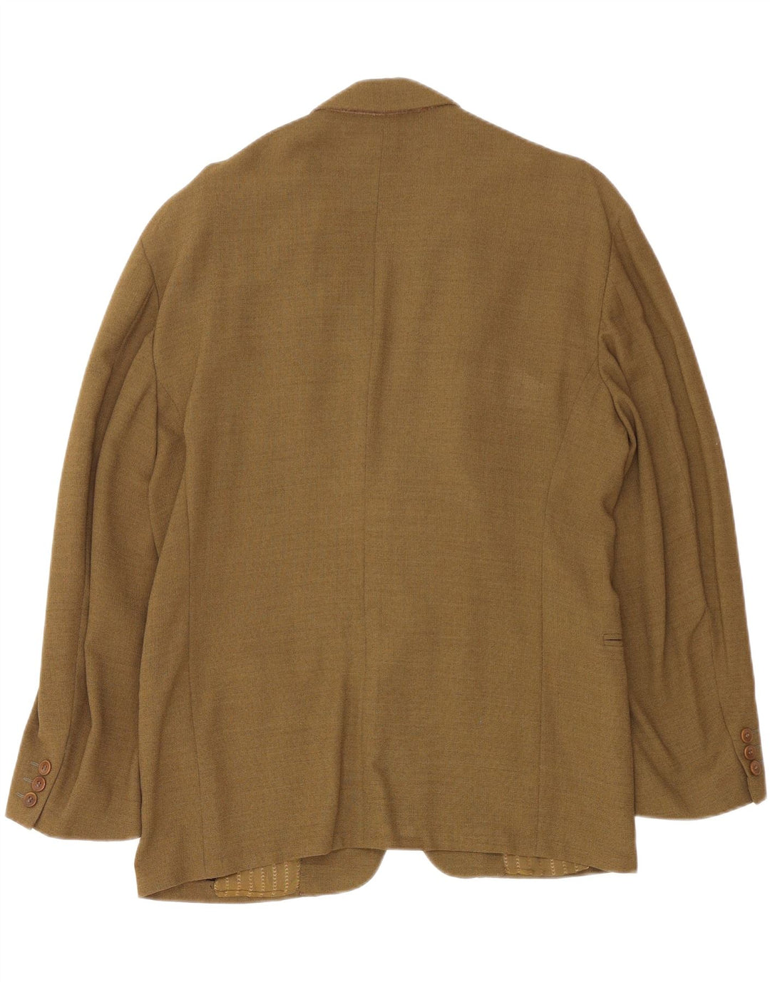 HILTON Mens 2 Button Blazer Jacket IT 48 Medium Khaki Wool Vintage Hilton and Second-Hand Hilton from Messina Hembry 