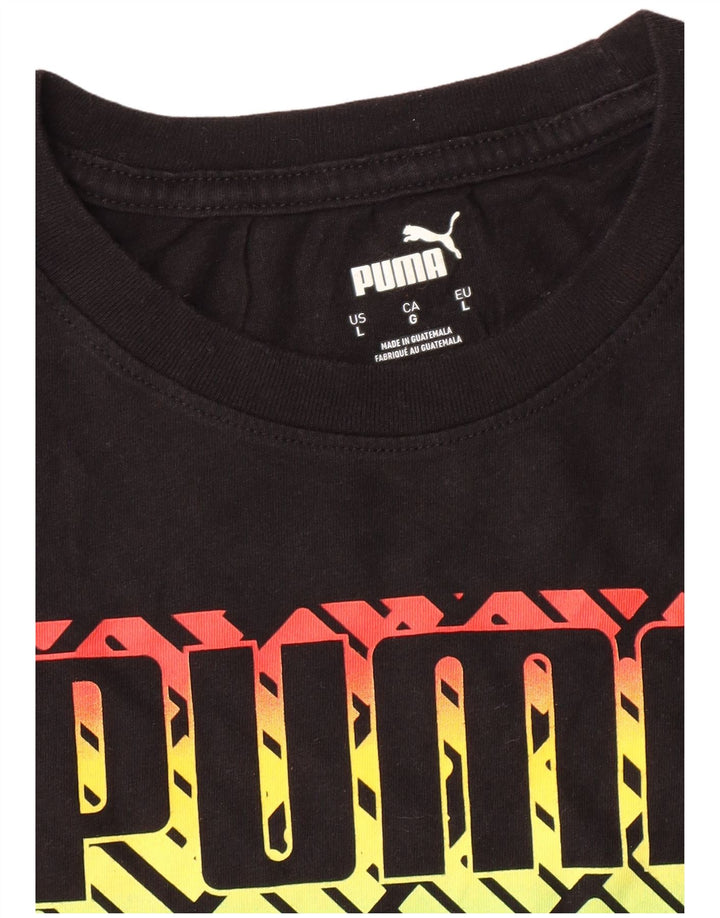 Tricou grafic PUMA pentru bărbați Top mare negru