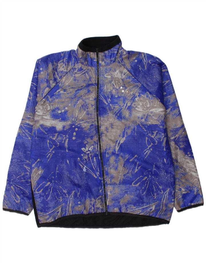 Trening pentru bărbați Vintage Top Jachetă XL Albastru Floral Poliester