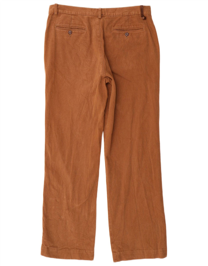 TRUSSARDI Pantaloni chino drepți pentru bărbați IT 52 XL W34 L31 maro bumbac