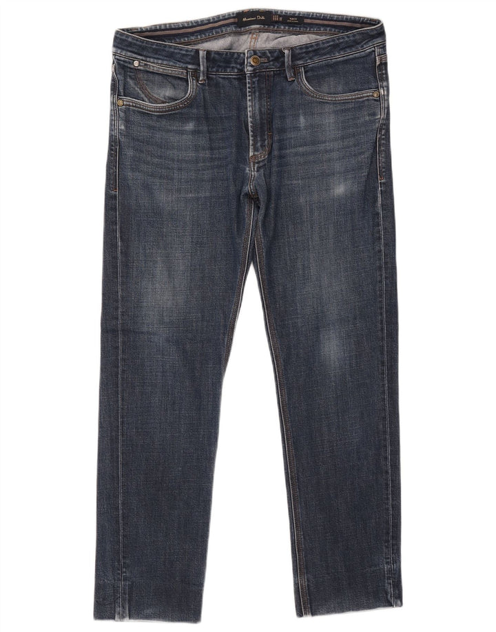MASSIMO DUTTI Blugi pentru bărbați slim EU 42 Large W34 L27 Blue Bumbac