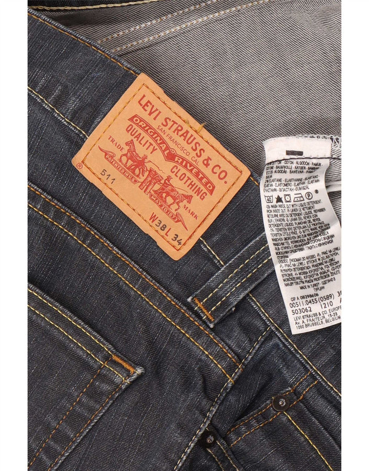 Blugi pentru bărbați Levi's 511 Slim W38 L34 Bumbac bleumarin