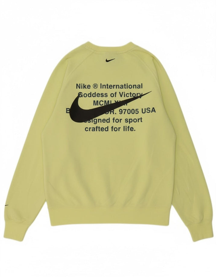 Hanorac grafic pentru bărbați Nike Pulover mic, galben, bumbac