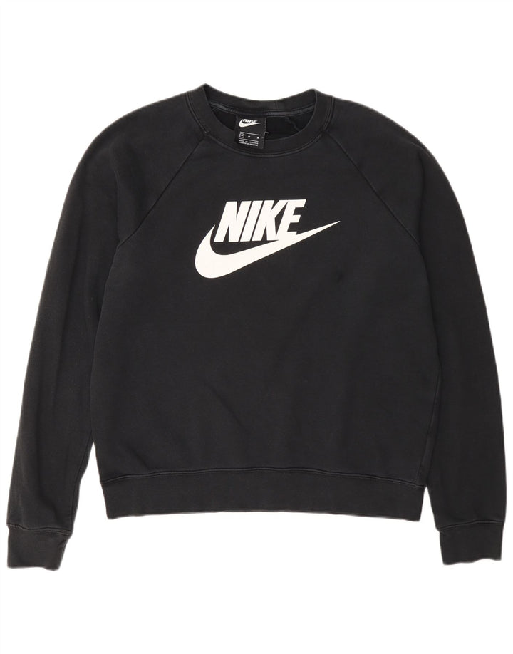Pulover Nike pentru damă cu grafică, UK 14, bumbac mediu negru