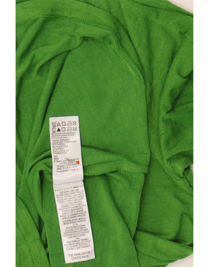 Marks & Spencer Top pentru femei cu mânecă lungă Marea Britanie 14, mare, verde, modal
