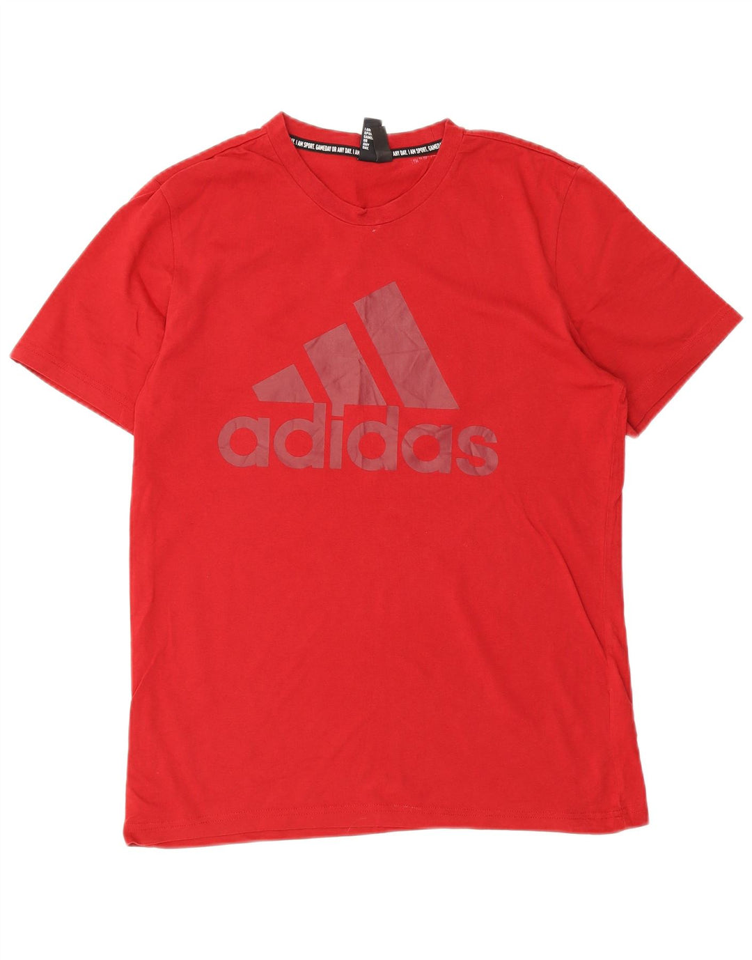 Tricou grafic ADIDAS pentru bărbați Top din bumbac roșu mediu