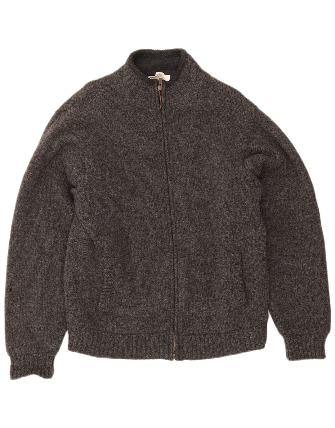 Pulover cardigan Sherpa pentru bărbați L.L.Bean, lână de miel, gri mediu