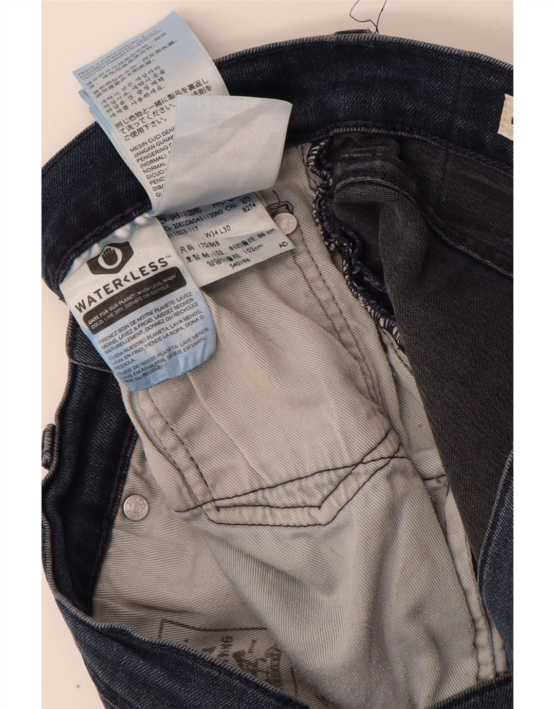Blugi slim pentru bărbați LEVI'S W34 L30 Bumbac albastru