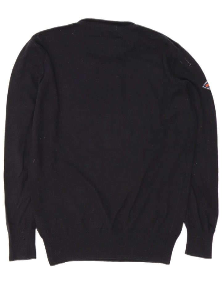 Pulover Superdry pentru bărbați cu gât crew pulover mic, negru, bumbac