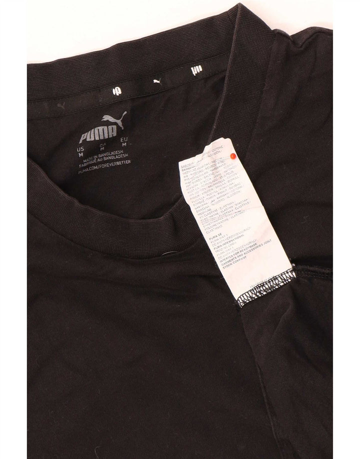 Tricou grafic Puma pentru bărbați Top mediu negru bumbac