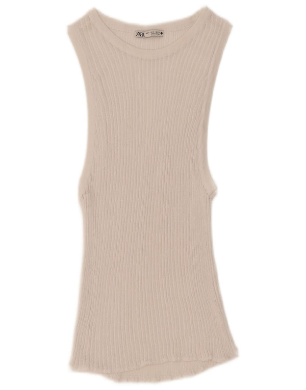 Vestă pentru femei Zara UK 14 Medium White