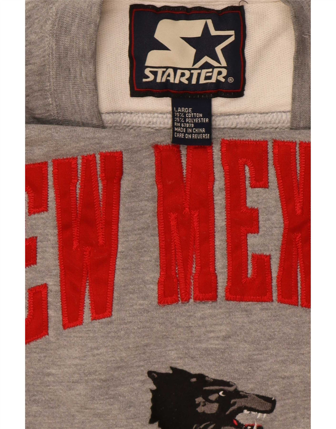 Hanorac pentru bărbați Starter New Maxico State Graphic Pulover mare, gri, pete
