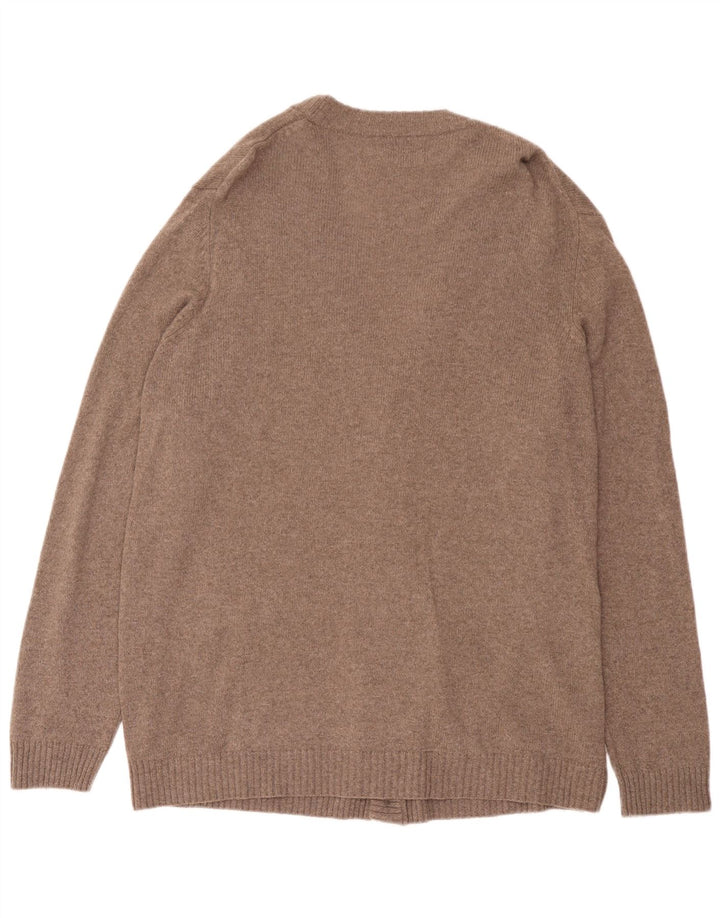 Pulover cardigan pentru bărbați Marks & Spencer, 2XL, lână maro pete