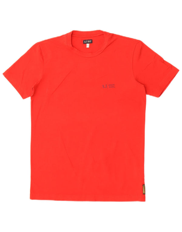 Armani Jeans Tricou pentru femei Top UK 14 Large Red Bumbac