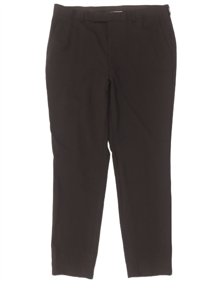 Pantaloni de costum pentru bărbați French Connection Slim Fit L36 L31 Poliester negru