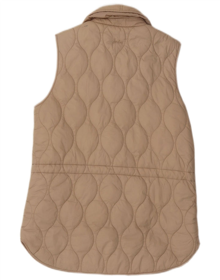 JOULES Womens Padded Quilted Gilet UK 10 Small Beige Polyester