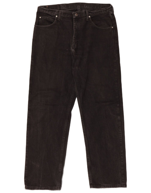 Blugi drepti Wrangler pentru bărbați, cu ajustare relaxată, W36 L32, bumbac negru