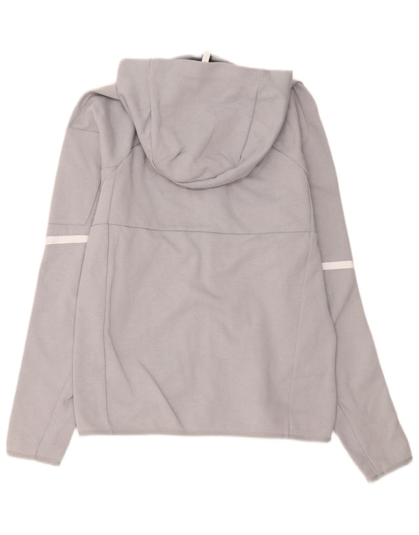 Pulover Adidas pentru bărbați, cu fermoar, din bumbac color bloc, gri mic
