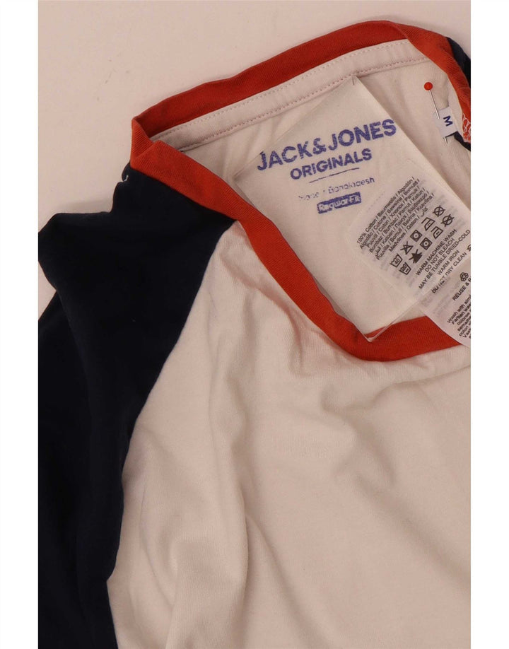 Jack & Jones pentru bărbați, top cu mânecă lungă, alb mediu