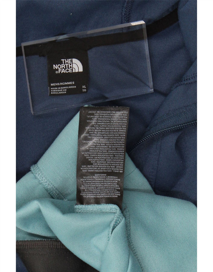 Hanocă cu glugă cu fermoar și gât pentru bărbați THE NORTH FACE, XL, bleumarin, color block