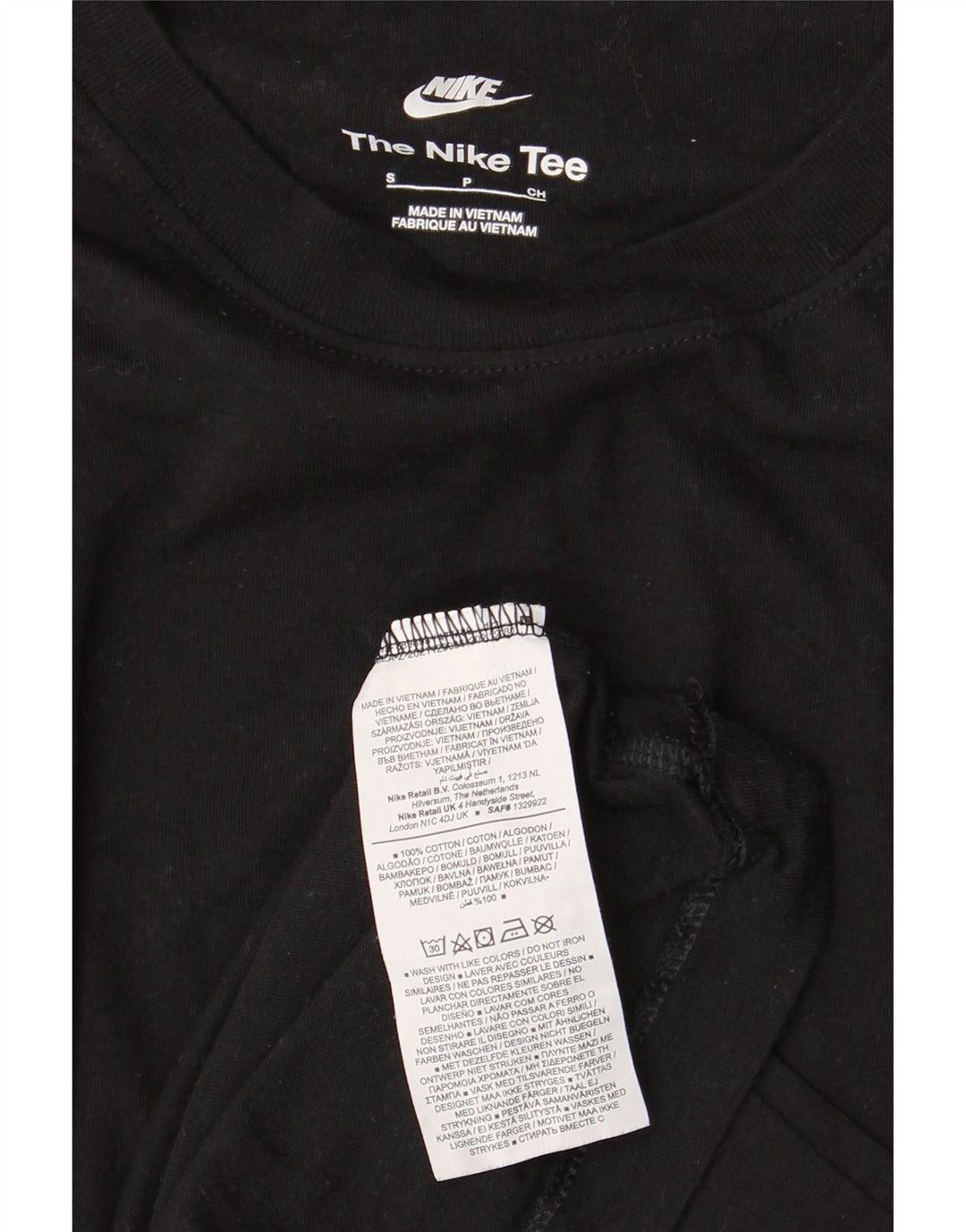 Tricou pentru bărbați NIKE Top mic, negru, bumbac