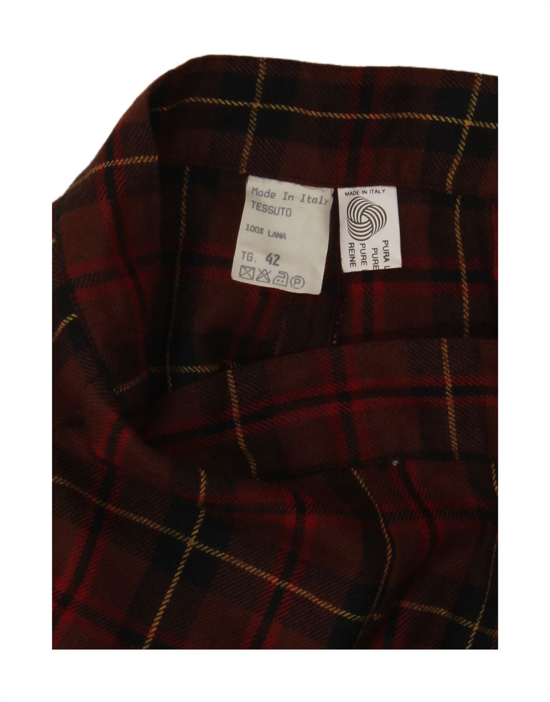 Set 2 piese Vintage pentru femei IT 42/44 Medium W26 L28 Red Check Wool
