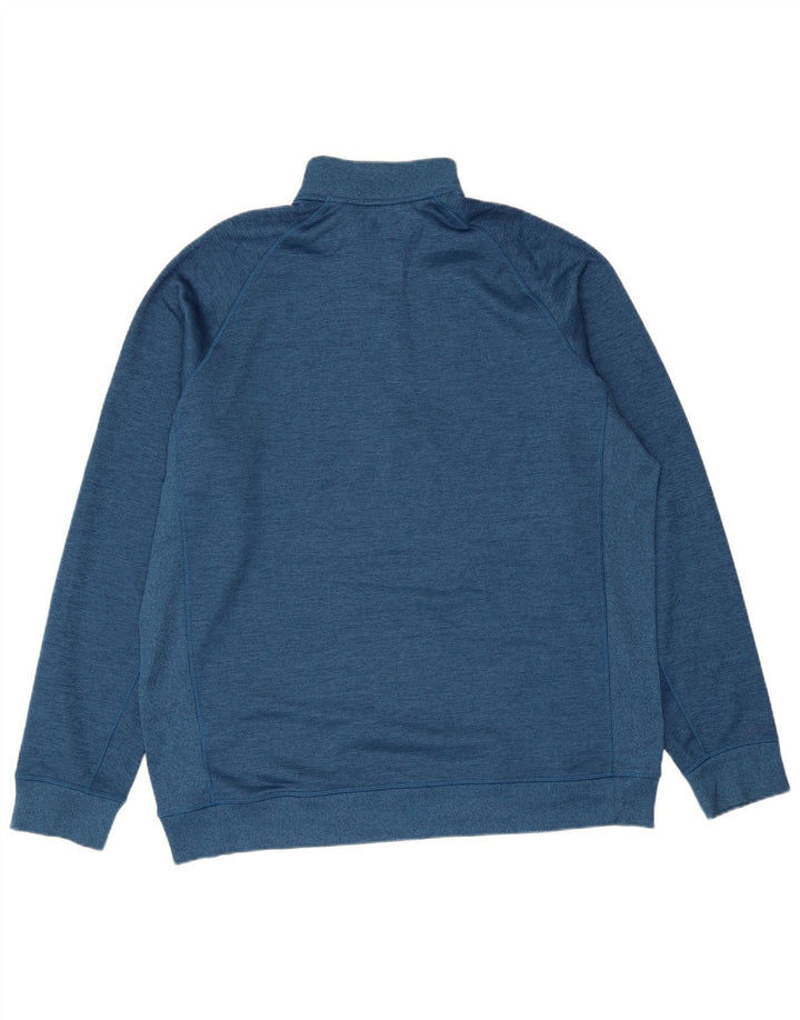 Pulover pentru bărbați Under Armour, cu fermoar și gât, XL, albastru
