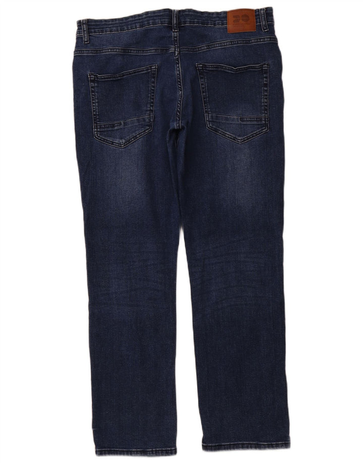 CROSSHATCH Blugi drepte cu prinț pentru femei W36 L30 Bumbac albastru