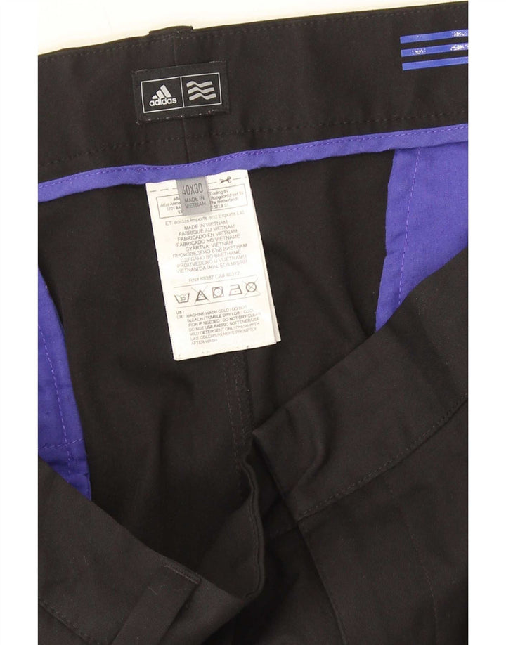 Pantaloni drepți pentru bărbați Adidas W40 L30 Poliester negru