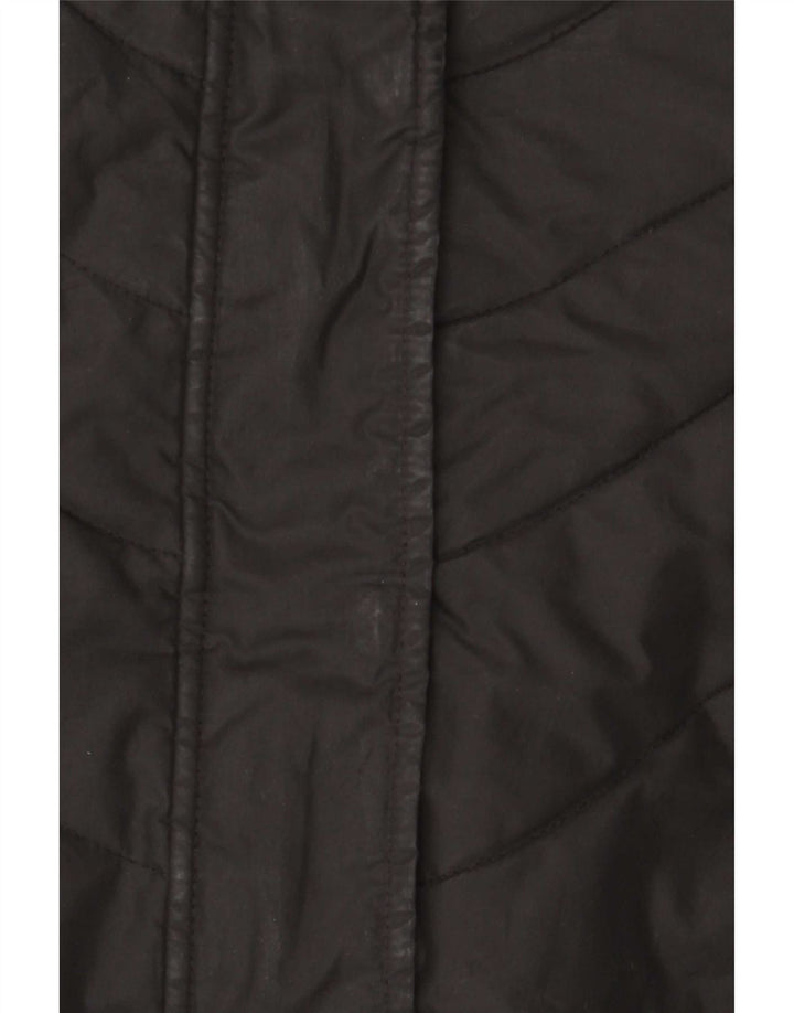 Jack Wolfskin Jachetă căptușită cu glugă pentru femei UK 10 Poliester negru mic